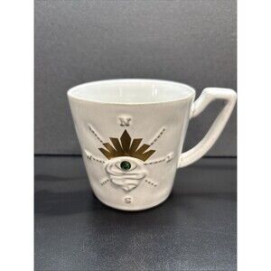 2014 Starbucks Siren's Eye Compass & Green Swarovski Crystal Anniversary Mug